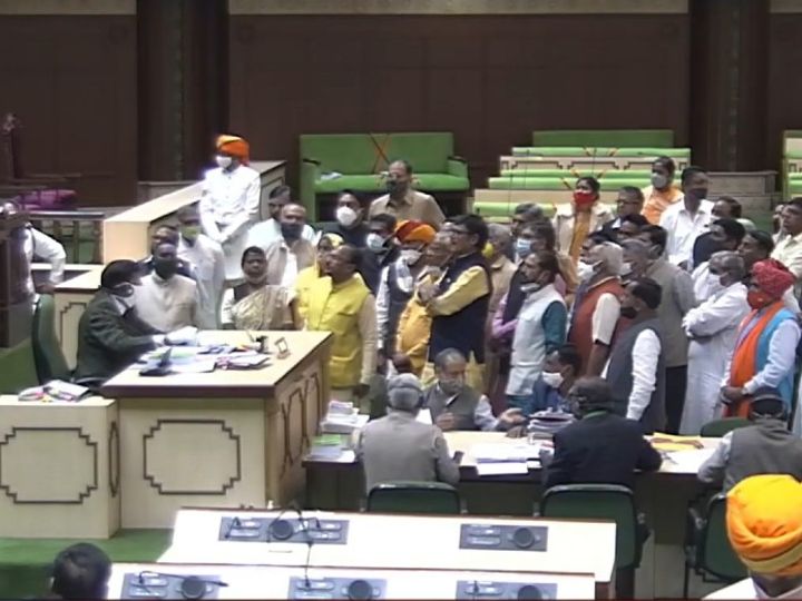 कोटा में आरएसएस कार्यकर्ता पर हमले के मुद्दे पर सदन में जमकर हुआ हंगामा