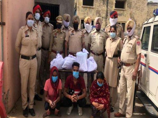 3 किलो हेरोइन के साथ भाई-बहन और पत्नी गिरफ्तार