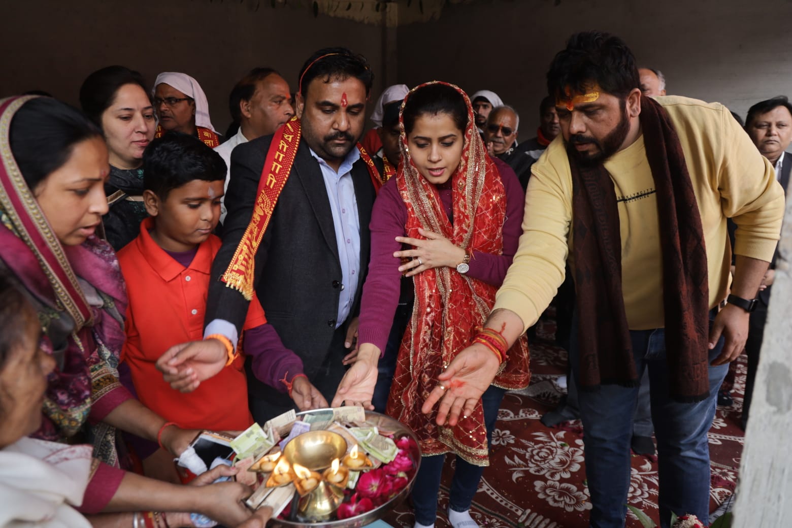 जयपुर से श्री बालाजी मंदिर पहुंचे मां अंजना व श्री बालाजी भगवान के दिव्य स्वरूप : प्रधान अमन जैन