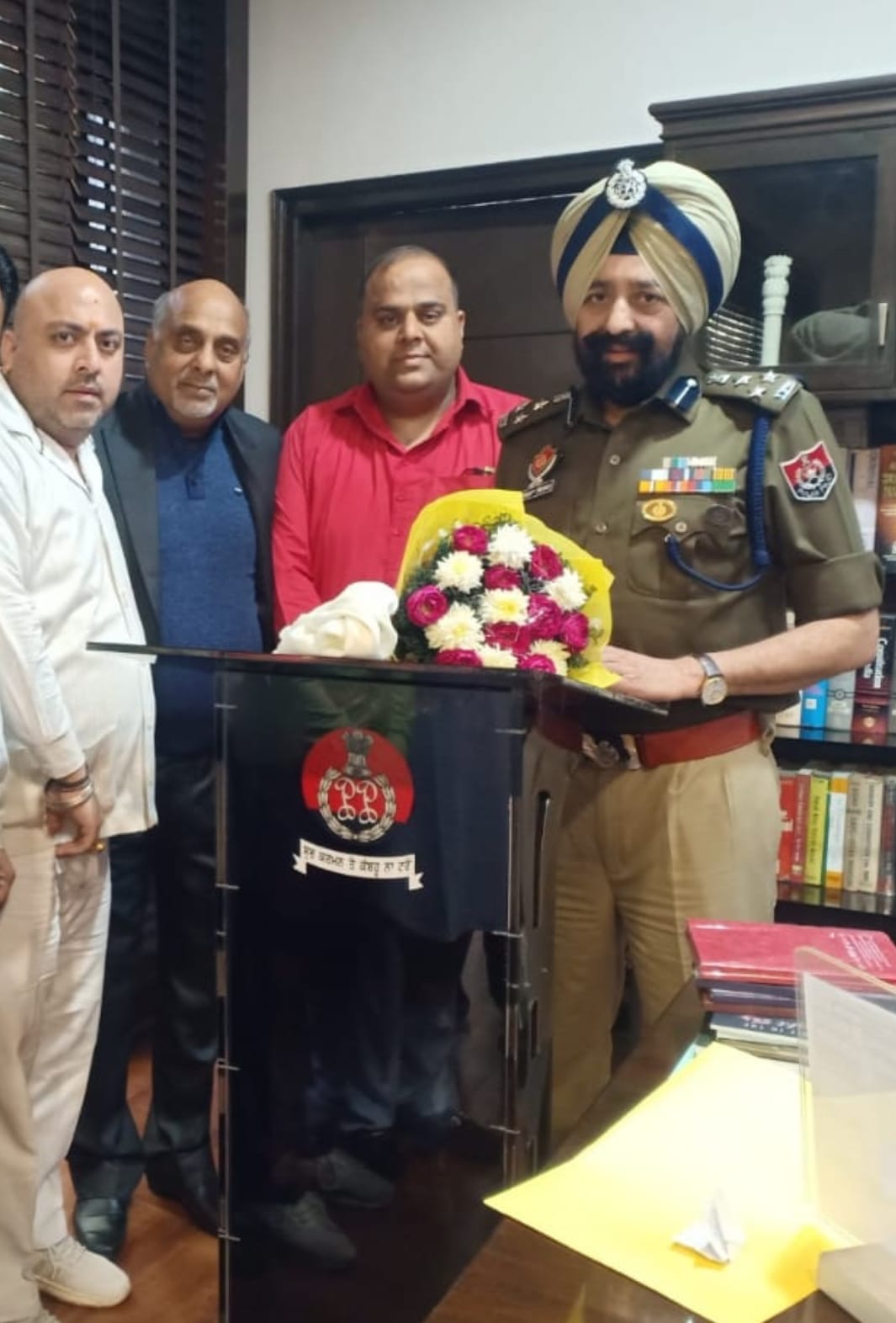 पुलिस कमिश्नर का स्वागत कर विशेष मुद्दों पर की चर्चा : भारद्वाज / मदान